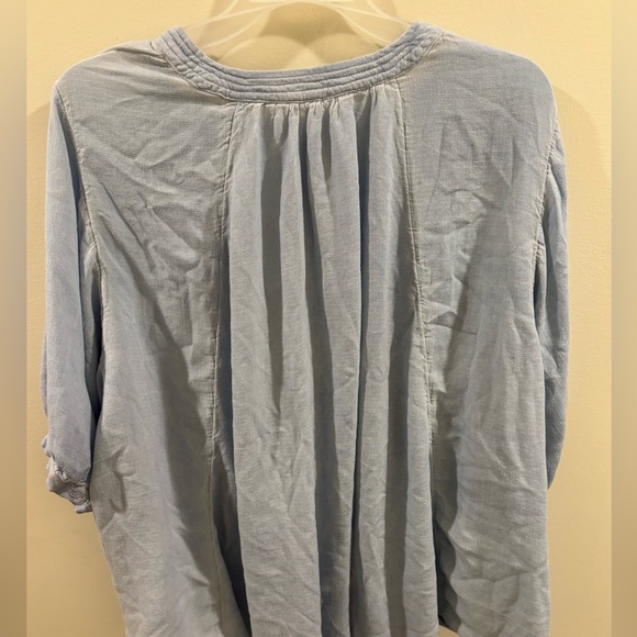 Free People Blue Catch Me‎ If You Can Oversized V-Neck Sz XS - Picture 7 of 8